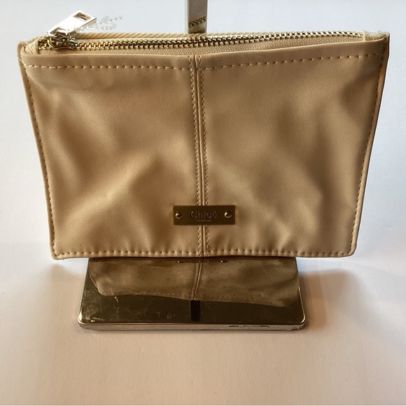 Chloe Elegant Beige Cosmetic Bag - Picture 1 of 5